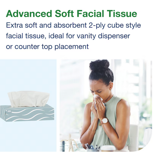 Advanced 2-Ply Facial Tissues, Flat Boxes (TF6810) - Case of 3,000 Sheets