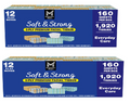 2 packMember’s Mark Soft & Strong 2-Ply Facial Tissues 12 Boxes 160 Ct Each Box.